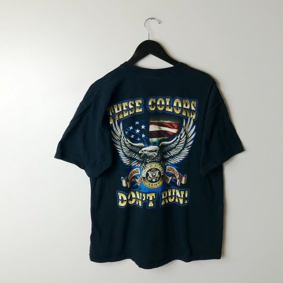 Vintage United States Army T Shirt Adult Black XL Extra Large Y2K Graphic Tee - Picture 14 of 16